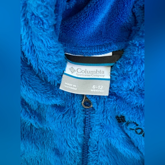 Columbia Blue Infant Snowsuit Footies Fleece - Picture 4 of 4